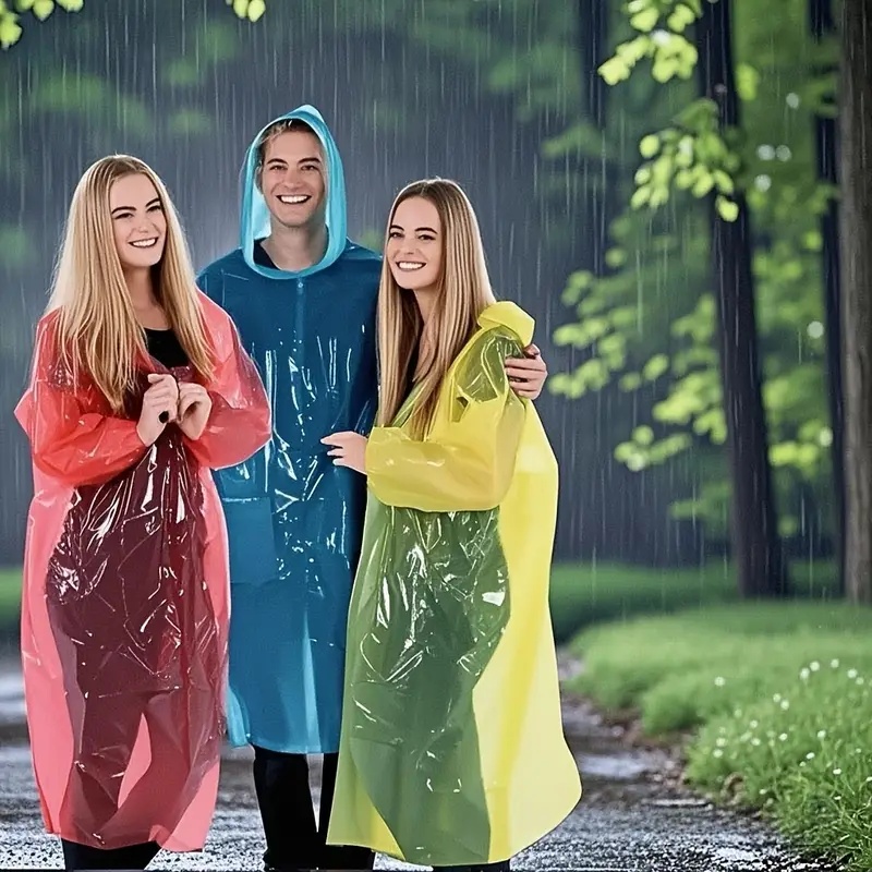 15/30PCS Randomly Colored Disp - Emergency Poncho Rain 评论和价格